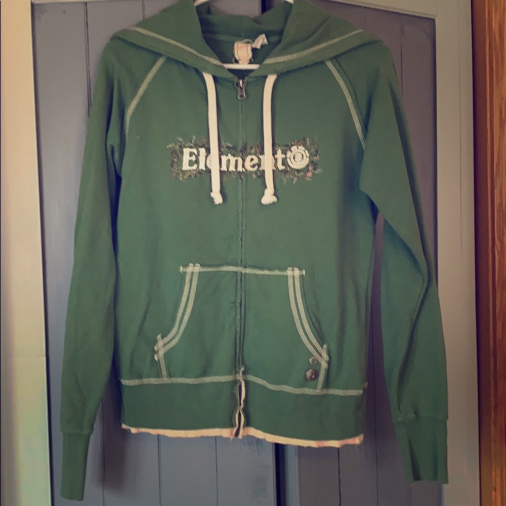 Element hoodie. Size med. Green. EUC.